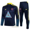 Arsenal Tute Felpe da Allenamento Quarto-Zip 2022-23 Blu Giallo per Bambino